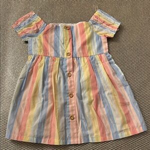 Colorful Striped Kids Dress